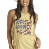 Rock & Roll Denim Ladies Howdy Fringe Tank -Western Cowboy Clothing rock roll denim ladies howdy fringe tank