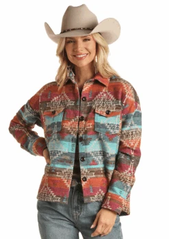 Rock & Roll Denim Ladies Shirt Jacket -Western Cowboy Clothing rock roll denim ladies shirt jacket 1