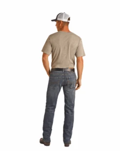 Rock & Roll Denim Mens Jeans Hooey Curvy Logo Dk Vintage