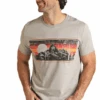 Rock & Roll Denim Mens SS Graphic Tee Grey