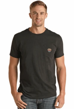 Rock & Roll Denim Mens Tee With Graphic -Western Cowboy Clothing rock roll denim mens tee with graphic 3