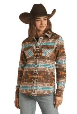 Rock & Roll Denim RR Ladies Shirt Jacket -Western Cowboy Clothing rock roll denim rr ladies shirt jacket 1