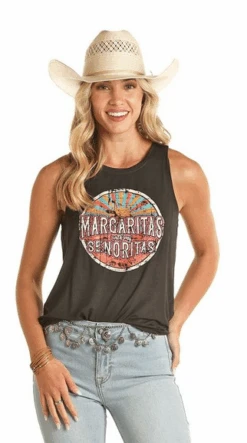 Rock & Roll Denim Womens Rock & Roll Margarita Tank - Black
