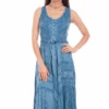Scully Light Denim Lace-Up Front Dress -Western Cowboy Clothing scully light denim lace up front dress