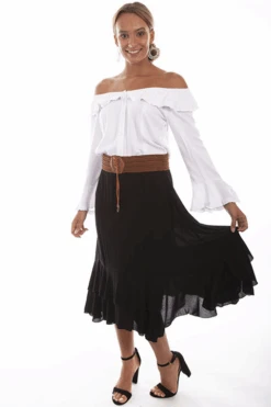 Scully Ruffle Skirt With Crochet Band