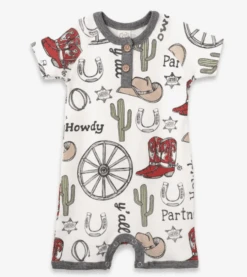 Tesa Babe Baby/Toddler Howdy Partner Shorty Western Romper