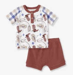 Tesa Babe Yeehaw Henley Tee & Shorts
