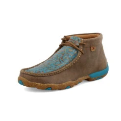 Twisted X Women's Chukka Driving Moc - Bomber/Turq