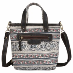 Vaan & Co Blues Bucket Bag Upcycled Leather Purse