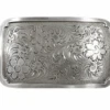 Western Antique Silver Smooth Edge Belt Buckle -Western Cowboy Clothing western antique silver smooth edge belt buckle