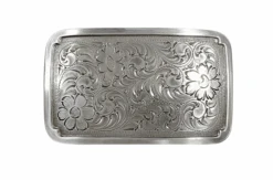 Western Antique Silver Smooth Edge Belt Buckle