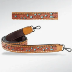 Western Linens Hand Tooled Purse Strap 48"