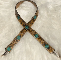 Western Linens Hand Tooled Western Purse Strap