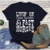 Whiskey & Lace Outfitters Living On Whiskey Tee -Western Cowboy Clothing whiskey lace outfitters living on whiskey tee