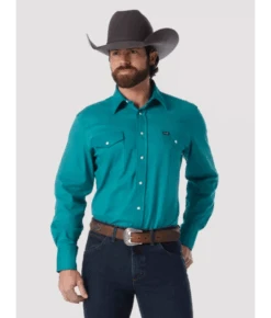 Wrangler Advanced Comfort Workshirt -Western Cowboy Clothing wrangler advanced comfort workshirt 3